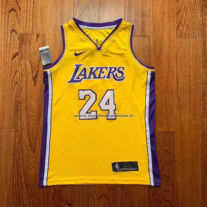 Maglia Los Angeles Lakers Kobe Bryant NO 24 Icon 2017-18 Giallo